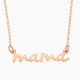 Mama Nameplate Necklace Sterling Silver or Gold